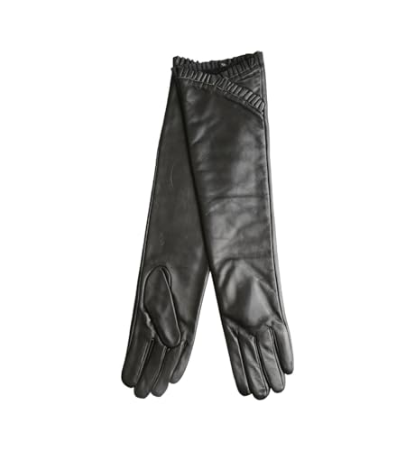 Lange Handschuhe Aus Echtem Leder Für Damen, Modische Lange Handschuhe Aus Schaffell A1 7 von Generic