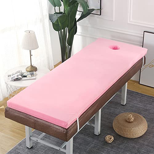 Lash Bed Topper Mit Waschbarem Bezug, 2,7 Zoll Dicke Massage-/Spa-Tischauflage Mit Atemloch, Faltbare Schlafunterlage Für Unterwegs Mit Gummibändern (Ohne Bett)/Pink/70 * 185Cm von Generic
