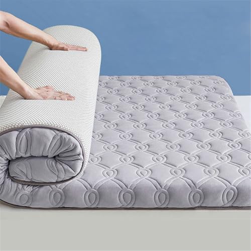 Latexmatratzen, Dicke Japanische Futon-Matratze, 6cm (2,36 Zoll), Weiche Tatami-Matte Für Zuhause, Schlafzimmer, Studentenwohnheim, Schwammbettmatte(Gray-A,180 * 200CM) von Generic