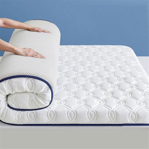 Latexmatratzen, Dicke Japanische Futon-Matratze, 6cm (2,36 Zoll), Weiche Tatami-Matte Für Zuhause, Schlafzimmer, Studentenwohnheim, Schwammbettmatte(White-A,150 * 200CM) von Generic