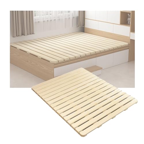 Lattenrost aus Massivholz mit faltbarem Design, Robustes horizontales Matratzenstützbrett zum Schutz der Taille, 60 x 100 cm (Holz 60 x 200 cm) von Generic
