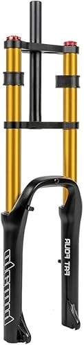 Lavse Fat Bike Gabel 20 Ih Air Gabel Snow Bike Federgabel 20" 4.0 Fat Tire E-Bike Doppelschultergabel 1-1/8" Straight Travel 110mm Zugstufe Adjust Qr 9mm, Gold, 20'' von Generic