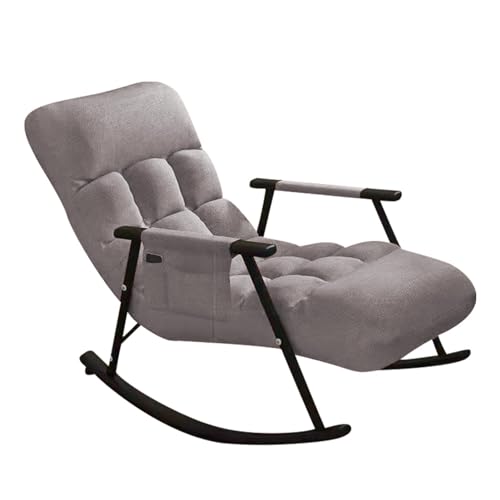 Lazy Sofa Lounge Chair, Schaukelstuhl für Schlafzimmer | Liegestuhl gepolsterter Sitz | Moderner Schaukelstuhl, Schaukelstuhl, Lesestuhl, Gleitstuhl für Wohnzimmer, Kinderzimmer, Schlafzimmer von Generic