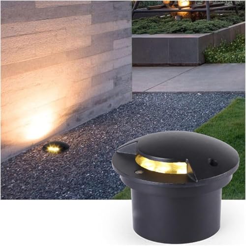 Led Vergrabene Leuchten Ip67 12-24v Außen Einbauleuchte Deck Licht 3-12w 1 Seitenansicht Udergroud Lampe Gehweg Beleuchtung, Blue, 24v-12W von Generic