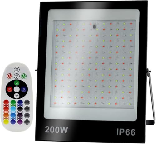 Led-flutlicht RGB Ac220v 30w 50w 100w 200w Flutlicht Farbwechsel Ip66 wasserdichte Außenbeleuchtung Strahler Wandreflektor Umgebungslicht von Generic
