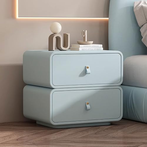Ledernachttische Große/kleine Holznachttische Geschwungenes, konturiertes Design 10 Farben Geeignet for Schlafzimmer, Wohnzimmer und Büros(F,35cm/13.8in) von Generic