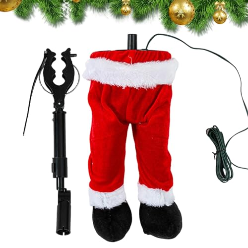 Legs for Christmas Tree, USB Christmas Scene Layout, Santa Christmas Tree Topper, Animated Christmas Tree Decoration Shaking Feet, Foot Christmas Ornament, for Dining Room von Generic