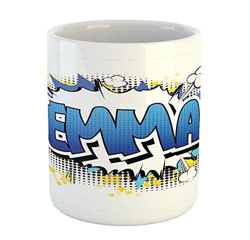 Leicht zu Reinigen Keramik Tasse Gelb Schwarz Groß Becher 330ML für Elterngeschenk,Büro,Abschiedsgeschenk,Geburtstagsgeschenk von Generic