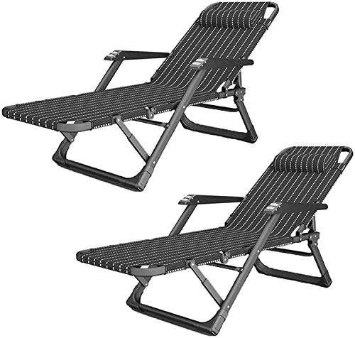 Leichte Sonnenliege Klappbare Gartenstühle Sonnenliege, Liegestuhl, 2er-Set Sonnenliegen in der Schwerelosigkeit, Klappbares Wohnzimmer GartenJeder Stuhl, Office Lunchreak Liegestühle Klappb von Generic