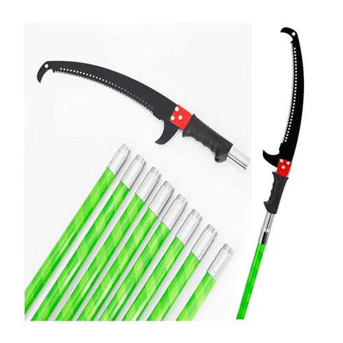 Leichte Und Langlebige Pole -Sägen, 27 Ft Schaltkaste Säge Ausziehbarer Baumschneider, Langer Zweig -Trimmer -Baumstangensäge Klingen Und Scheren Gesetzt(Green) von Generic
