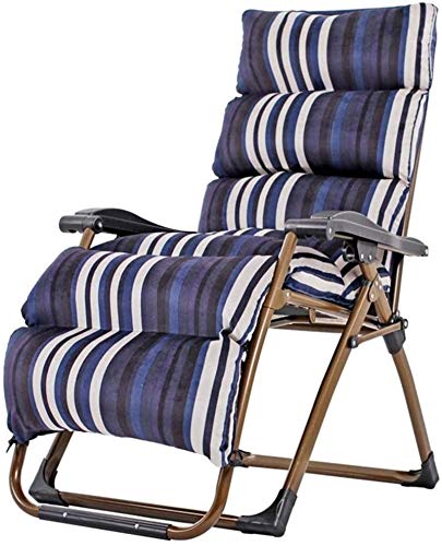 Leichter Terrassenliegestuhl Übergroßer Faltbarer Sonnenliegestuhl für den Außenbereich Verstellbarer Gartenstuhl Home Lounge Chair mit WattepadStütze 260kg Vision (N) von Generic