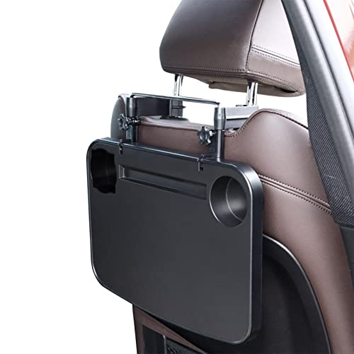 Lenkrad-Tablett, faltbare Rücksitz-Kopfstützen-Tablett mit Haken – Laptop-Auto-Schreibtisch, Autositz, Reisetablett, Tisch, Auto-Lebensmitteltabletts für Erwachsene, Fahrer, Auto-Schreibtisch von Generic