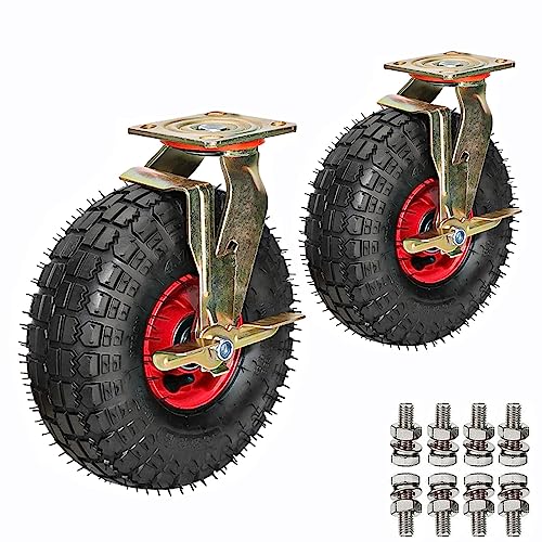 Lenkrolle Aus Gummi, Bockrollen, Geräuschlose Möbelrollen, Stoßdämpfung, Transportrolle, Diy-Werkbankwagen, 2Er-Pack/Brakes/250Mm/10In Lenkrolle Aus Gummi, Bockrollen, Geräuschlose Möbelrollen, Stoßdämpfung, Transportrolle, Diy-Werkbankwagen, 2Er-Pack/Brakes/250Mm/10In von Generic