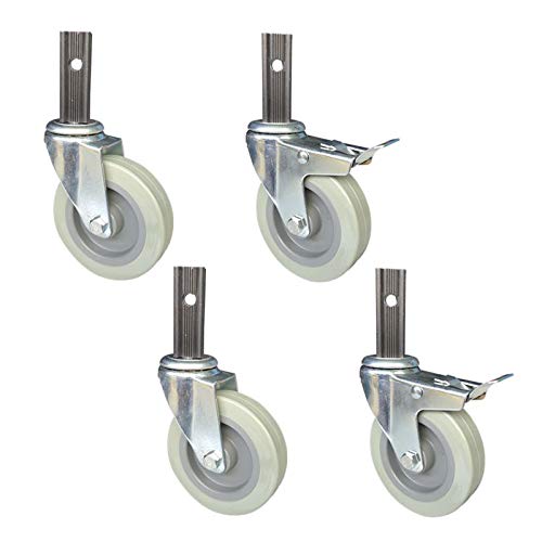 Lenkrollen, Hochleistungs-Lenkrolle, 45 mm, PU-Lenkrolle mit Bremse, universelle Lauffläche, perfekt für Möbelausstattung und Heimwerkerprojekte, langlebig und einfach zu installieren von Generic