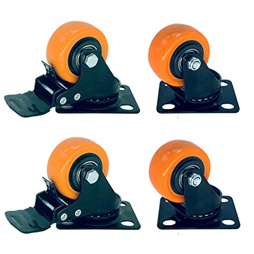 Lenkrollen, Schwerlast, Für Den Industrietransport, 2,5 Zoll/3 Zoll, 75 Mm/4 Zoll, 100 Mm, Leise Platte, Lenkrollen Mit Bremse, 480 Kg, Stahllager, Für Möbelwagen, Fabriklager, 4 Stück Lenkrollen, Schwerlast, Für Den Industrietransport, 2,5 Zoll/3 Zoll, 75 Mm/4 Zoll, 100 Mm, Leise Platte, Lenkrollen Mit Bremse, 480 Kg, Stahllager, Für Möbelwagen, Fabriklager, 4 Stück von Generic