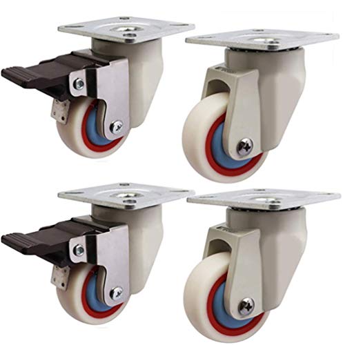 Lenkrollen, drehbar, leise, robuste Gummirollen, 50 mm, für Möbel, Trolleys, Betten, Sofas, Tische, 4-teiliges Set – maximale Tragkraft bis zu 400 kg Lenkrollen, drehbar, leise, robuste Gummirollen, 50 mm, für Möbel, Trolleys, Betten, Sofas, Tische, 4-teiliges Set – maximale Tragkraft bis zu 400 kg von Generic