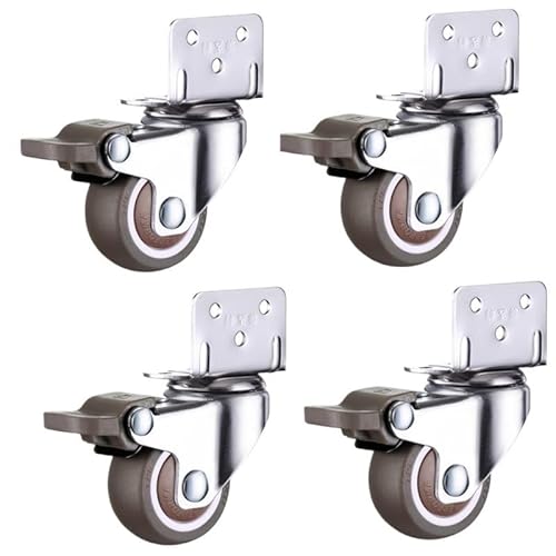 Lenkrollen 4Pcs 2Zoll Weichgummi Möbelrollen für Trolley & Bett Quiet Roller Langlebiges HaushaltszubehörEasy Glide Rollen Lenkrollen 4Pcs 2Zoll Weichgummi Möbelrollen für Trolley & Bett Quiet Roller Langlebiges HaushaltszubehörEasy Glide Rollen von Generic