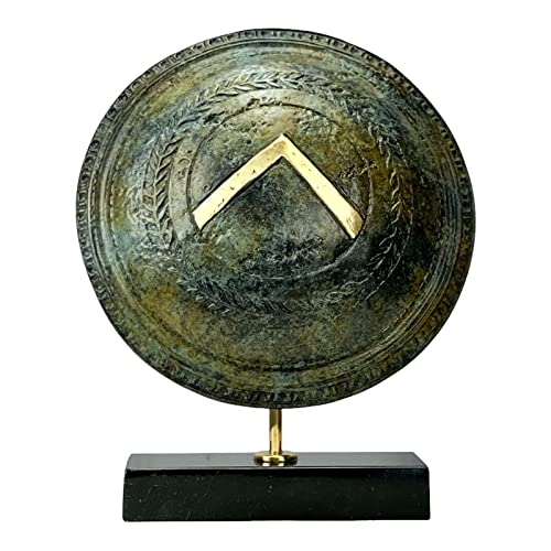 Leonidas Schild mit Spartanischem Symbol Lambda und Pfeile echte Bronze Metallkunst von Generic