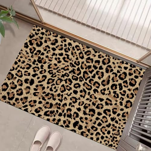 Leopard Fußmatte - rutschfeste Schmutzfangmatte Beige Für Innen, Fußabtreter Stilvoll Anspruchsvoll Für Flur, Eingangsbereich & Überdachten Außenbereich - 60 X 90 cm Leopard Fußmatte - rutschfeste Schmutzfangmatte Beige Für Innen, Fußabtreter Stilvoll Anspruchsvoll Für Flur, Eingangsbereich & Überdachten Außenbereich - 60 X 90 cm von Generic