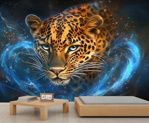 Leoparden Tapete Sternenhimmel Büro Tapete Blauer Heiligenschein Wandbild Abstrakte Kinder Tapeten für Schlafzimmer Wohnzimmer Dekoration 500 X 300 cm Leoparden Tapete Sternenhimmel Büro Tapete Blauer Heiligenschein Wandbild Abstrakte Kinder Tapeten für Schlafzimmer Wohnzimmer Dekoration 500 X 300 cm von Generic