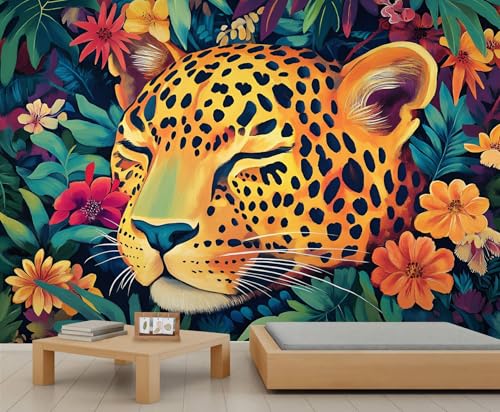 Leoparden Tapete Tropische Botanische Tapeten Wandbilder Blumen und Blättermuster Tapete Regenwald Tapeten für Kinderzimmer Schlafzimmer Wohnzimmer Kunstgemälde Wandbild 350 X 256 cm Leoparden Tapete Tropische Botanische Tapeten Wandbilder Blumen und Blättermuster Tapete Regenwald Tapeten für Kinderzimmer Schlafzimmer Wohnzimmer Kunstgemälde Wandbild 350 X 256 cm von Generic