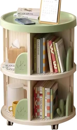 Leseecke Bücherregal Schreibtisch Nachttisch Sofa Seite Aufbewahrungsregal Heimdekoration Bücherregal Geschenkklassifizierung Aufbewahrung Mit Rollen, Green, 2 Layers Leseecke Bücherregal Schreibtisch Nachttisch Sofa Seite Aufbewahrungsregal Heimdekoration Bücherregal Geschenkklassifizierung Aufbewahrung Mit Rollen, Green, 2 Layers von Generic