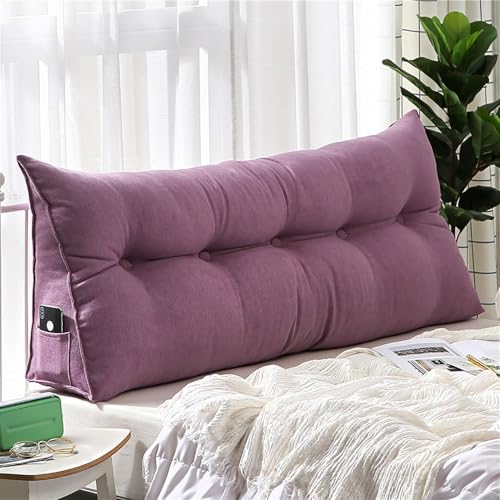 Lesekissen Für Bett Und Couch - Dreieckiges Sofakissen Mit Rückenlehne Kopfteil, Buchkissen, Purple, 200 * 50 * 20cm Lesekissen Für Bett Und Couch - Dreieckiges Sofakissen Mit Rückenlehne Kopfteil, Buchkissen, Purple, 200 * 50 * 20cm von Generic
