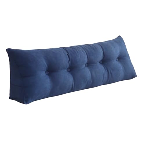 Lesekissen for Bett Und Sofa, Keilkissen, Rückenpolster for Die Wand, Sitzkissen, Wandkissen, Groß Mit Waschbarem Bezug(Blue,180 * 50 * 20cm) von Generic