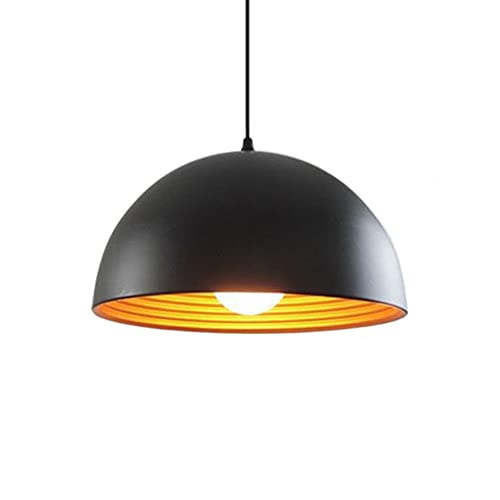 Licht, Industrielle rustikale Pendelleuchten, mattschwarze Metall-Deckenleuchte, rustikaler Lampenschirm in Kuppelform für Esszimmer, Schlafzimmer, Wohnzimmer, Flur, Waschbecken, 1 Licht, Industrielle rustikale Pendelleuchten, mattschwarze Metall-Deckenleuchte, rustikaler Lampenschirm in Kuppelform für Esszimmer, Schlafzimmer, Wohnzimmer, Flur, Waschbecken, 1 von Generic