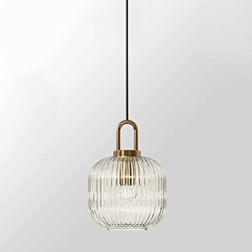 Licht, Moderne Glas-Pendelleuchte E27 1-flammig Metall - Kücheninsel Esszimmer Verstellbare Hängeleuchte 1 Innen-Haus-Deckenleuchte Hängelampe LED-Decke von Generic