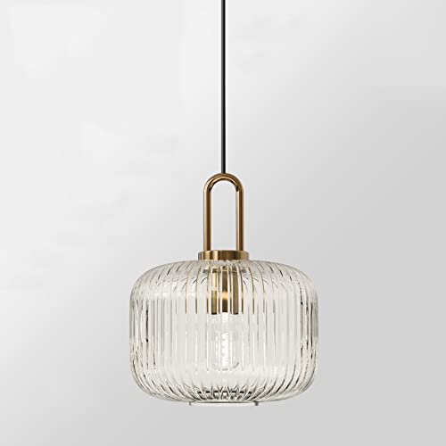 Licht, Moderne Glas-Pendelleuchte E27 1-flammig Metall - Kücheninsel Esszimmer Verstellbare Hängeleuchte 1 Innen-Haus-Deckenleuchte Hängelampe LED-Decke von Generic