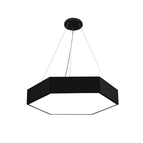 Licht, Moderne LED Schwarz Shop Pendelleuchte Beleuchtung Kompatibel mit Wohnzimmer Esszimmer Kammer Büro Arbeitszimmer Fitnessstudio Innendekor Hängelampe LED Decke von Generic