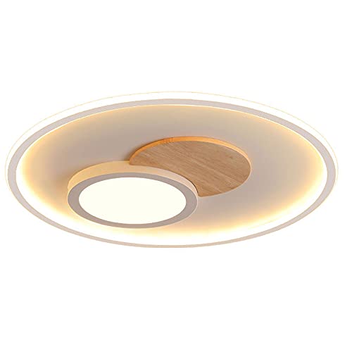 Licht, dreifarbige dimmbare LED-Deckenleuchte im skandinavischen Design, bündige Deckenbeleuchtung, energiesparend, kreatives Design, Deckenlampe, seitlich emittierendes Panel-Lich von Generic