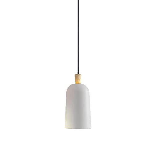 Licht, einfache Pendelleuchte Modern Metall Industrie - Mode Pendelleuchte Massivholz Beleuchtung E27 Einzelkopf Dekoration Hängeleuchte Esszimmer Wohnzimmer LED Chan von Generic