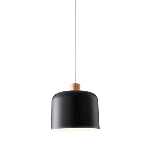 Licht, einfache Pendelleuchte Modern Metall Industrie - Mode Pendelleuchte Massivholz Beleuchtung E27 Einzelkopf Dekoration Hängeleuchte Esszimmer Wohnzimmer LED Chan von Generic