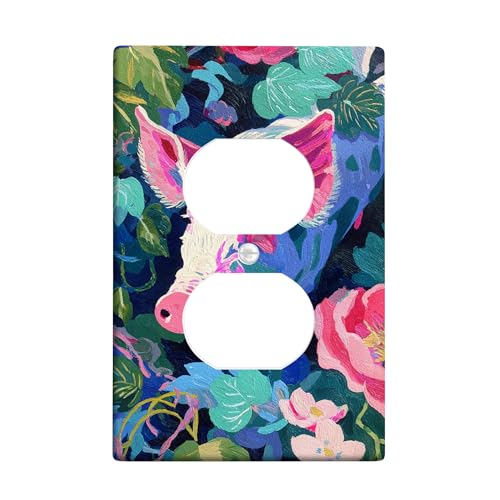 Lichtschalter-Abdeckplatten/Steckdosenabdeckungen, buntes Bauernhaus-Design für Wanddekoration, thermoplastische Wandplatten, Standardgröße, Einzel-Duplex-Steckdose Lichtschalter-Abdeckplatten/Steckdosenabdeckungen, buntes Bauernhaus-Design für Wanddekoration, thermoplastische Wandplatten, Standardgröße, Einzel-Duplex-Steckdose von Generic