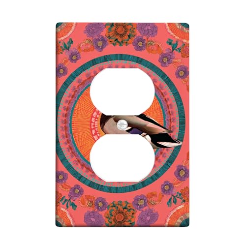 Lichtschalter-Abdeckplatten/Steckdosenabdeckungen, buntes Entenmuster, Korallenblumen-Design für Heimdekoration, thermoplastische Wandplatten, Standardgröße, Einzel-Duplex-Steckdose Lichtschalter-Abdeckplatten/Steckdosenabdeckungen, buntes Entenmuster, Korallenblumen-Design für Heimdekoration, thermoplastische Wandplatten, Standardgröße, Einzel-Duplex-Steckdose von Generic
