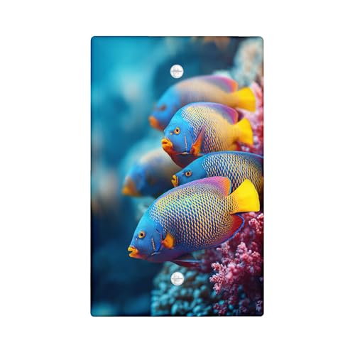 Lichtschalter-Abdeckplatten/Steckdosenabdeckungen, buntes Unterwasser-Design für Heimdekoration, thermoplastische Wandplatten, Standardgröße Lichtschalter-Abdeckplatten/Steckdosenabdeckungen, buntes Unterwasser-Design für Heimdekoration, thermoplastische Wandplatten, Standardgröße von Generic