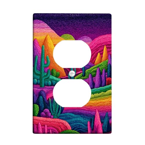 Lichtschalter-Abdeckplatten/Steckdosenabdeckungen, lebendige Berglandschaft, bunte Wüstenszene für Heimdekoration, thermoplastische Wandplatten, Standardgröße, Einzel-Duplex-Steckdose Lichtschalter-Abdeckplatten/Steckdosenabdeckungen, lebendige Berglandschaft, bunte Wüstenszene für Heimdekoration, thermoplastische Wandplatten, Standardgröße, Einzel-Duplex-Steckdose von Generic