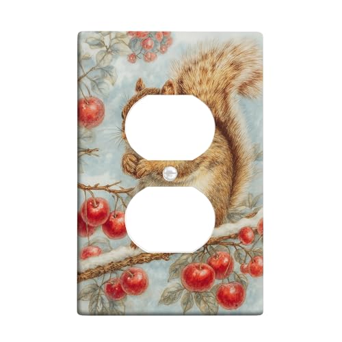 Lichtschalter-Abdeckplatten für Herbsteichhörnchen, warmes braunes Tier-Design für Wanddekoration, Thermoplastische Wandplatten, Standardgröße, Einzel-Duplex-Steckdose Lichtschalter-Abdeckplatten für Herbsteichhörnchen, warmes braunes Tier-Design für Wanddekoration, Thermoplastische Wandplatten, Standardgröße, Einzel-Duplex-Steckdose von Generic