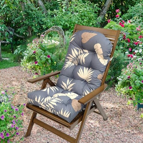Liegenauflage Mit Antirutsch, Auflage Für Gartenliege Outdoor, Dickes & Bequeme Polster Sonnenliege Auflage Mit Einstellband, Kissen Für Liegestuhl(I) von NEYTIIR