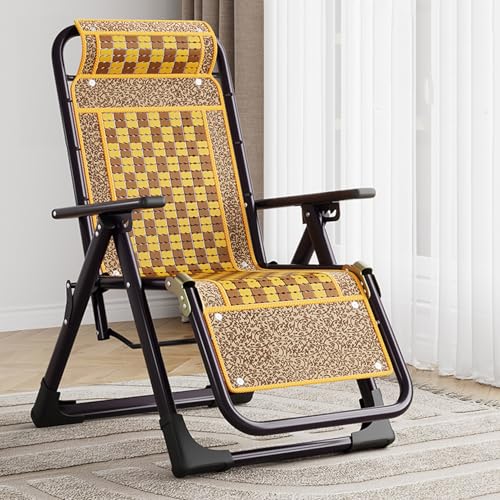 Liegestühle Klappbarer Liegestuhl Outdoor Tragbarer Faltbarer Campingrasen Deck Patio Pool Recliner Loungesessel für Erwachsene, verstellbare Kopfstütze von Generic