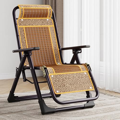 Liegestühle Klappbarer Liegestuhl Outdoor Tragbarer Faltbarer Campingrasen Deck Patio Pool Recliner Loungesessel für Erwachsene, verstellbare Kopfstütze von Generic