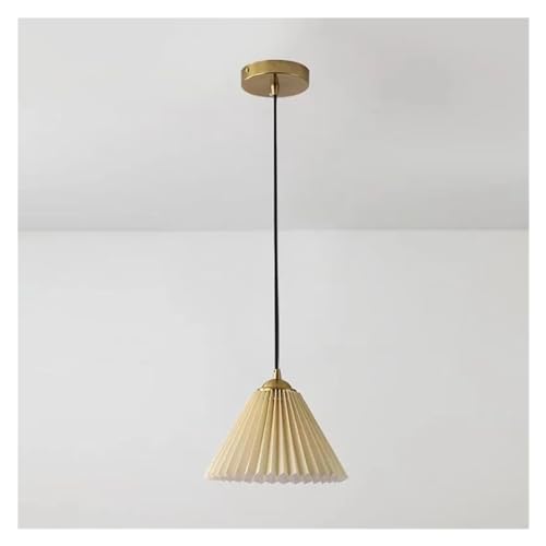 Light, V-intage Plissee Nachttisch Pendelleuchten Stoff Hängelampe für Esszimmer Tisch Hotel LED Decke von Generic