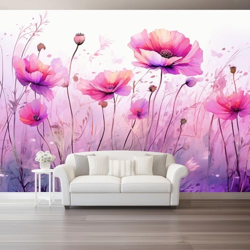 Lila Blumen Fototapete 350 x 256 cm, Aquarellblumen Wandbild Fototapete für Wohnzimmer Schlafzimmer Wandtapete Vlies Tapete UV-Beständig Montagefertig Lila Blumen Fototapete 350 x 256 cm, Aquarellblumen Wandbild Fototapete für Wohnzimmer Schlafzimmer Wandtapete Vlies Tapete UV-Beständig Montagefertig von Generic
