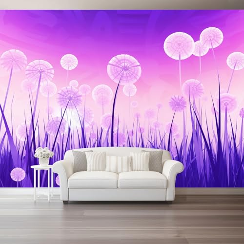 Lila Löwenzahn Fototapete 400 x 280 cm Natur Herbst Dschungel Thema Wandbild Wohnzimmer Schlafzimmer Wandtapete, Vlies Tapete UV-Beständig Geruchsfrei Montagefertig Lila Löwenzahn Fototapete 400 x 280 cm Natur Herbst Dschungel Thema Wandbild Wohnzimmer Schlafzimmer Wandtapete, Vlies Tapete UV-Beständig Geruchsfrei Montagefertig von Generic