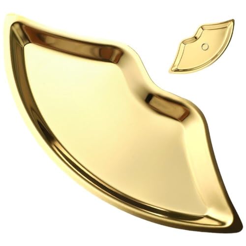 Lippenförmiges Schmucktablett aus Edelstahl, Schmuck-Display-Tablett, Kosmetik-Schmuck-Schmuck-Organizer, dekoratives Tablett für Mädchen von Generic