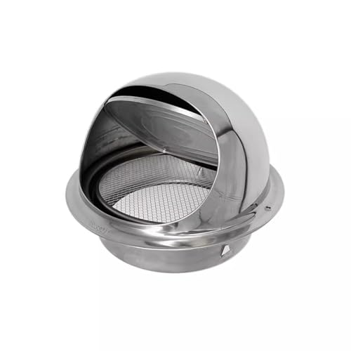 Lüftungsabdeckung Edelstahl 304 für Außenwände, Winddichtes Regen Rückschlagventil mit Fliegengitter-Abdeckplatte und Handschuhen(170mm/6.7inch) von Generic