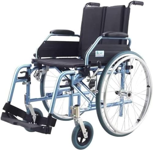 Luft Aluminium Multifunktionales Manuelles Zusammenklappen Leichte Luft W Umklappbare Armlehne Stoßdämpfende Luft Für ältere Und Behinderte Menschen Transitstuhl, Blue Luft Aluminium Multifunktionales Manuelles Zusammenklappen Leichte Luft W Umklappbare Armlehne Stoßdämpfende Luft Für ältere Und Behinderte Menschen Transitstuhl, Blue von Generic