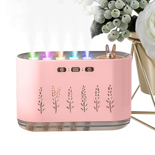 Luftbefeuchter Schlafzimmer Aromatherapie Diffusor - langlebiger ABS -Öl -Diffusor, tragbarer Nebelbefeuchter | 700 ml Wassertankreiniger mit beruhigender leichter, verstellbarer Dufttherapie für Auto von Generic
